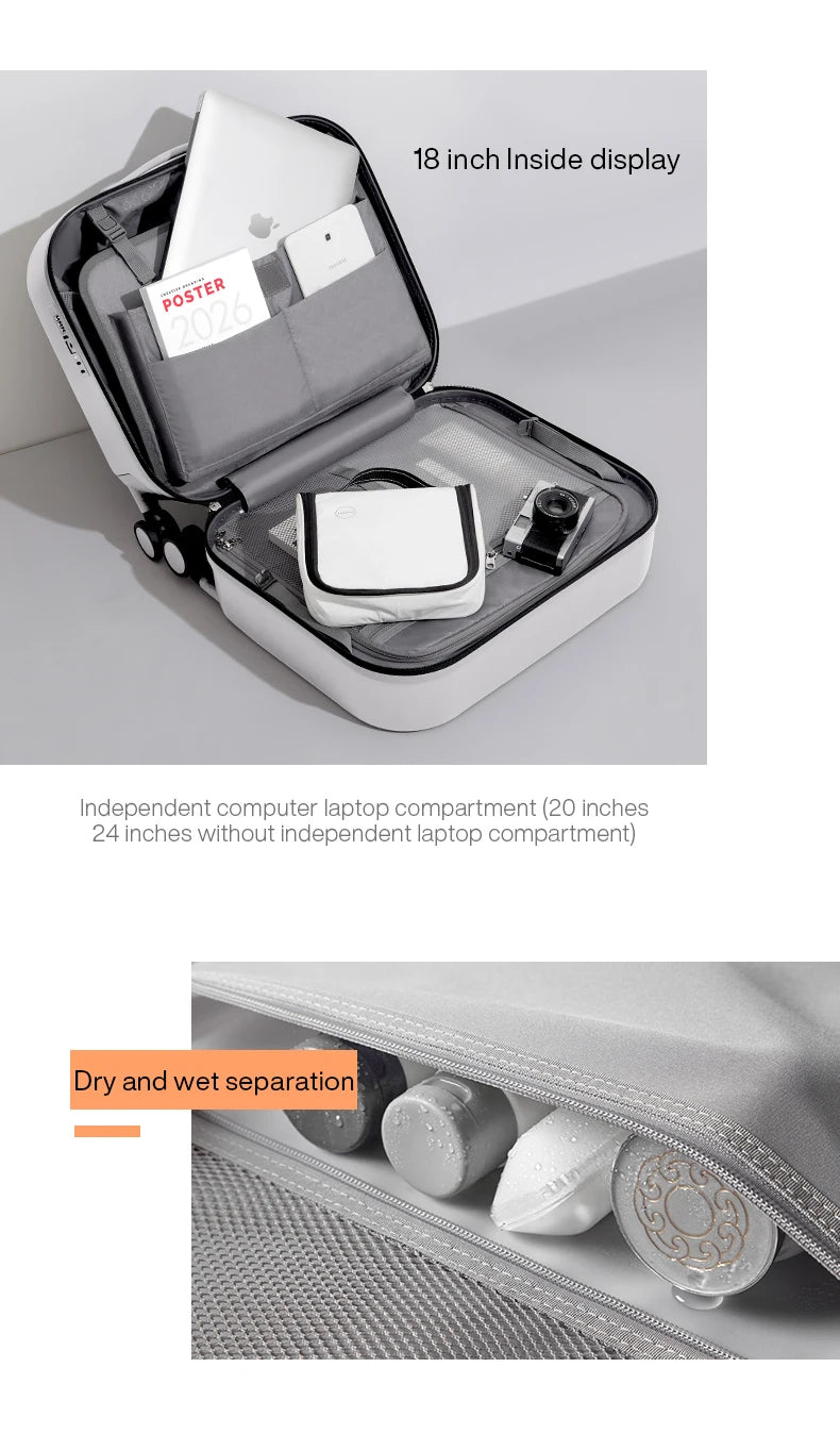 Mixi Design Travel Luggage Carry On in Rock Grey - 20 Inch